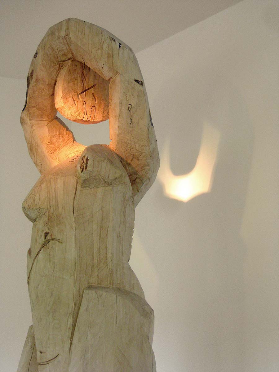 Luna, Detail, Birkenstamm, H 265cm